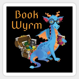 Book Wyrm Reading Dragon Sticker